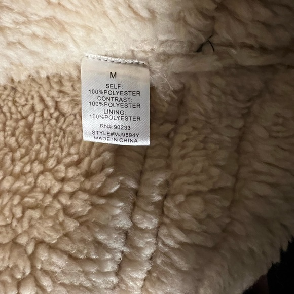 Sherpa faux leather moto jacket - Picture 8 of 10